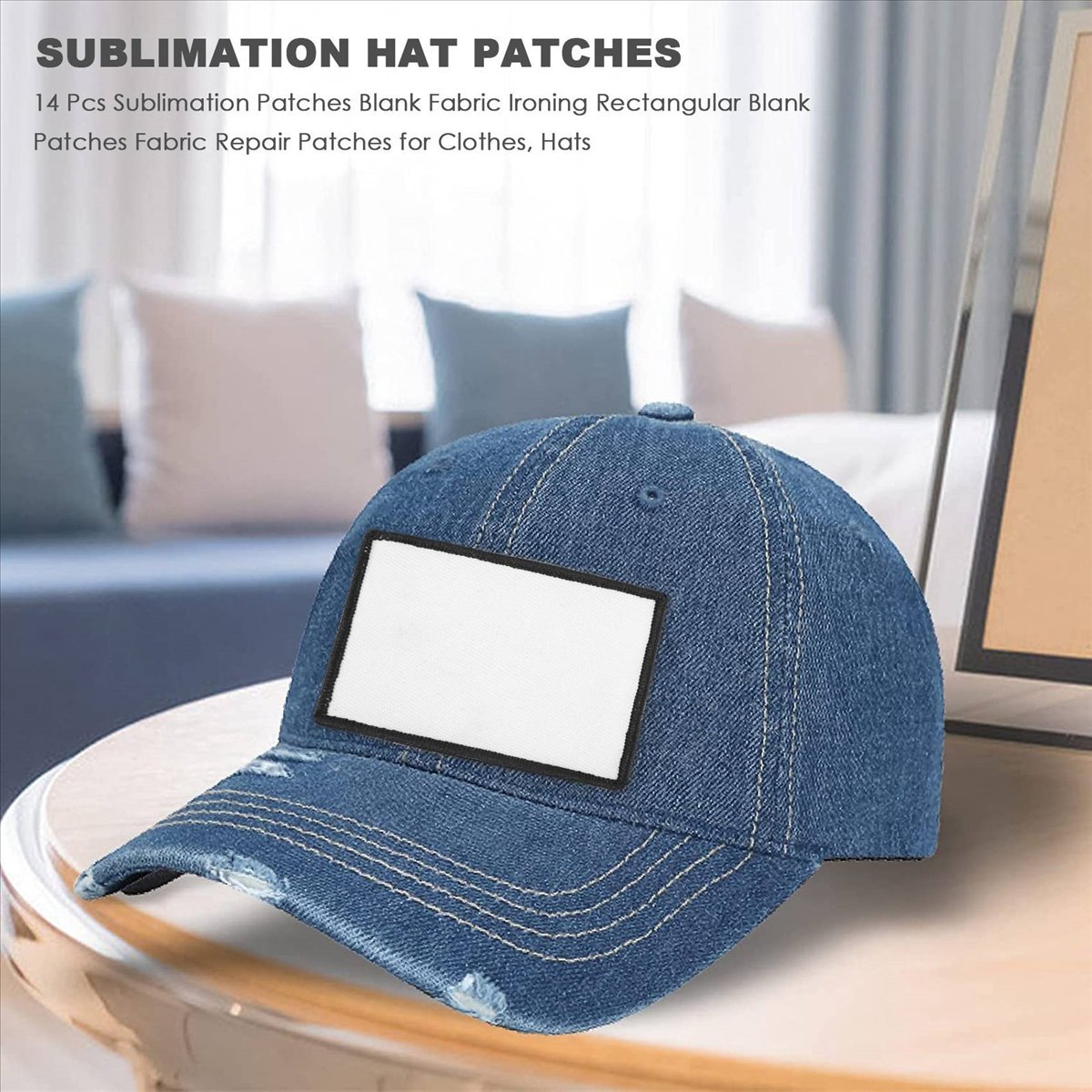 Hat Sublimation Blank - 【İndirimde】14 Adet Süblimasyon Yamaları Boş Kumaş
