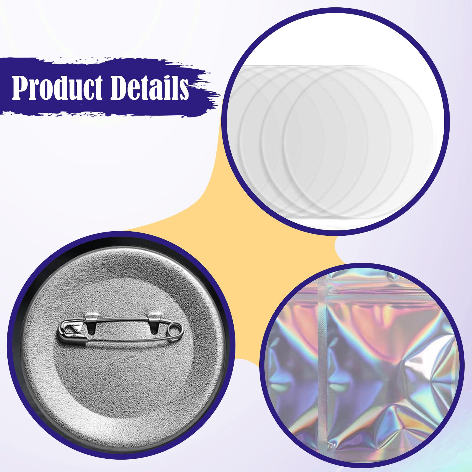 Button Badge Blank - 902 Adet Boş Düğme Yapımı Malzemeleri