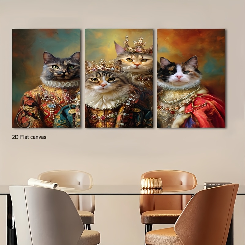 3 adet Çerçeveli Sevimli Kedi  - Canvas Wrap Ready incelemesi ve fiyatı