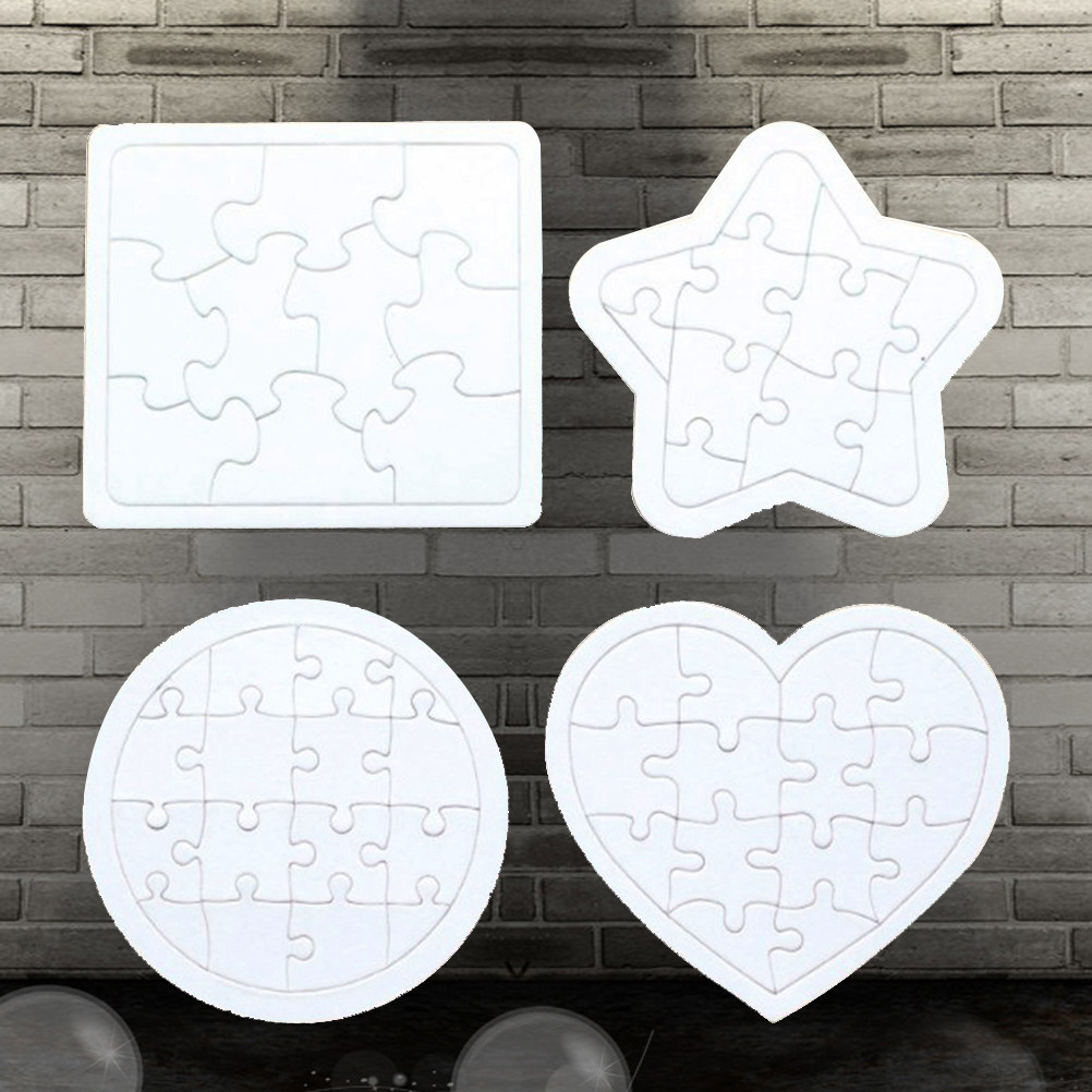 4 Adet Boş Yapboz Çocuklar İçi - Puzzle Blank White incelemesi ve fiyatı