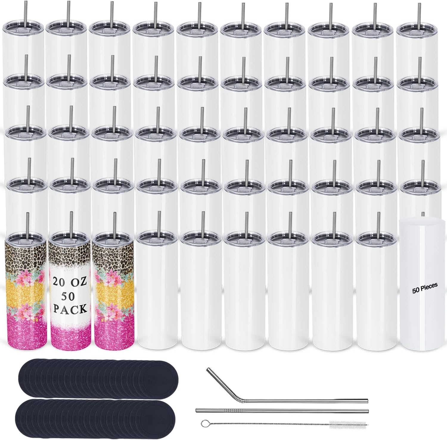 50'li Paket Süblimasyon Bardak - Tumbler 20Oz White incelemesi ve fiyatı